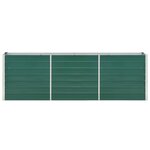 vidaXL Lit surélevé de jardin Acier galvanisé 240x40x77 cm Vert