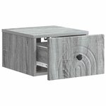 vidaXL Cabinet de chevet mural Sonoma gris 33 x 34 5 x 20 cm