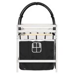 vidaXL Lit mezzanine enfants et tunnel blanc/noir 80x200cm pin massif
