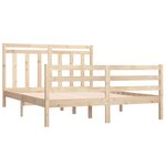 vidaXL Cadre de lit sans matelas 140x190 cm bois massif