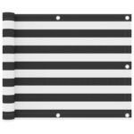 vidaXL Écran de balcon Anthracite et blanc 75x300 cm Tissu Oxford