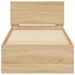 vidaXL Cadre de lit sans matelas avec tête de lit 90x190 cm