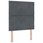 Lit Box Spring vidaXL avec Matelas & LED Gris Foncé 80x200 cm Velours