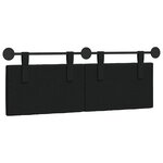 vidaXL Tête de lit suspendue Noir Tissu