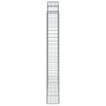 vidaXL Paniers à gabions arqués 15 Pièces 200x30x220/240 cm fer galvanisé