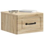 vidaXL Cabinet de chevet mural Chêne Sonoma 34 5 x 33 x 20 cm