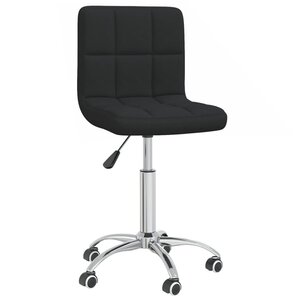 Chaise fauteuil siège pivotante de bureau informatique étude tissu noir 02_0024159