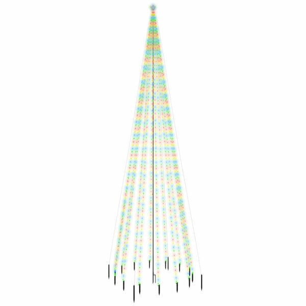 vidaXL Sapin de Noël avec piquet 1134 LED Colorées 800 cm