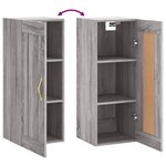 vidaXL Armoire murale sonoma gris 34 5x34x90 cm bois d'ingénierie