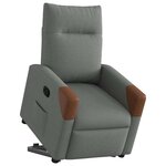 vidaXL Fauteuil inclinable Gris foncé Tissu