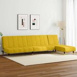 vidaXL Ensemble de canapés 2 Pièces jaune velours