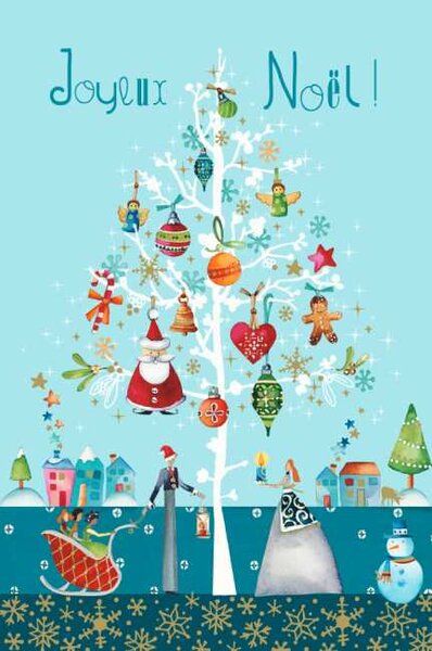 Lot De 10 Cartes De Noël Caritatives Avec Enveloppes - Design Sapin Scintillant | Soutient Associations Britanniques