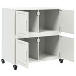 vidaXL Buffet blanc 68x39x72 cm acier