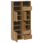 vidaXL Armoires latérales 4 Pièces ODDA 40x24x79 cm bois massif pin