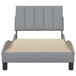 vidaXL Cadre de lit sans matelas Hanko gris clair 90x190 cm tissu