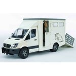 Bruder fourgonnette de transport d'animaux mercedes-benz 1:16