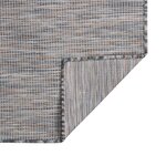 vidaXL Tapis à tissage plat d'extérieur 80x150 cm Marron et bleu