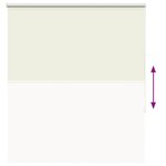 vidaXL Store enrouleur occultant blanc cassé 120x175 cm largeur tissu