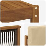 vidaXL Ensemble de canapés d'extérieur 5 pc Naturel