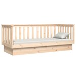 vidaXL Lit de jour 75x190 cm Bois de pin massif