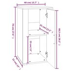 vidaXL Buffet Blanc brillant 40x33x70 cm Bois d'ingénierie