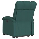 vidaXL Fauteuil inclinable de massage électrique Vert foncé Tissu