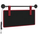 vidaXL Tête de lit suspendue Avec lumière LED Bordeaux Simili cuir