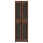 vidaXL Haut Armoire avec étagère FLORIN Chêne brun 60 x 35 x 182 cm