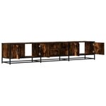 vidaXL Meuble TV chêne fumé 210x35x41 cm bois d'ingénierie