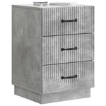 vidaXL Cabinet de chevet avec tiroir Gris béton 43 x 41 x 63 5 cm