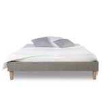 Lit Futon Double 180 x 200 Tissu Gris