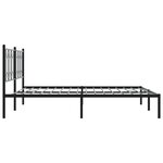 vidaXL Cadre de lit métal avec tête de lit noir 183x213 cm