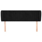 vidaXL Tête de lit avec oreilles Noir 147x23x78/88 cm Velours