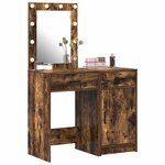 vidaXL Table de Toilette avec tiroir 2 Pièces Marron 50 x 41 x 135 cm