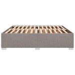 vidaXL Cadre de lit sans matelas taupe 200x200 cm tissu