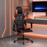 vidaXL Chaise de jeu Noir et orange Similicuir