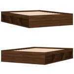 vidaXL Cadre de lit chêne marron 140x190 cm