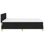 vidaXL Sommier avec Matelas & LED Noir 140x200 cm Tissu