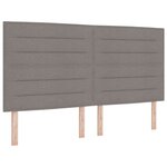 vidaXL Lit avec matelas à ressorts Taupe 180x200 cm en tissu.