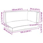 vidaXL Set de coussins de palette 3 Pièces Noir 120 x 80 x 12 cm