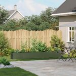 vidaXL Jardinière vert olive 280x40x40 cm acier laminé à froid