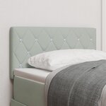 Tête de lit vidaXL en velours gris clair avec boutons en cristal 80 cm