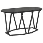 Table Basse vidaXL Noir en Chêne 80x40x40 5 cm en Bois D'ingénierie et Métal