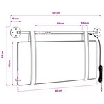 vidaXL Tête de lit suspendue Avec lumière LED Bleu PU antique