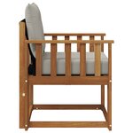vidaXL Canapé d’extérieur Bois d'Acacia Massif Gris Naturel et Clair