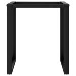vidaXL Pieds de table à manger cadre en O 60x60x73 cm fonte