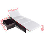 vidaXL Chaises de jardin inclinables lot de 2 et table résine tressée