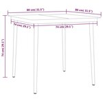 vidaXL Ensemble à manger de jardin 5 Pièces Anthracite