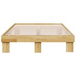 vidaXL Cadre de lit sans matelas 120x200 cm bois massif de chêne