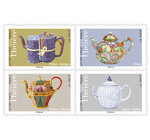 Carnet 12 timbres - Théières - Lettre verte